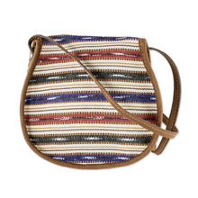 Load image into Gallery viewer, Hand Woven Cotton Striped Sling Bag - Singular Stripes | NOVICA