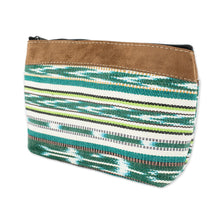 Load image into Gallery viewer, Striped Cotton Cosmetic Bag Handmade in Guatemala - Antigua Fields | NOVICA