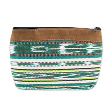 Load image into Gallery viewer, Striped Cotton Cosmetic Bag Handmade in Guatemala - Antigua Fields | NOVICA