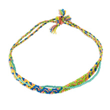 Load image into Gallery viewer, Spring Colors Cotton Macrame Bracelet with Beads - Solola Spring | NOVICA