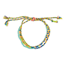 Load image into Gallery viewer, Spring Colors Cotton Macrame Bracelet with Beads - Solola Spring | NOVICA