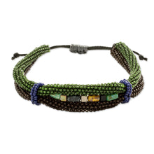Load image into Gallery viewer, Handmade Earth Color Beaded Guatemalan Unity Bracelet - Earth in Union | NOVICA