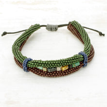 Load image into Gallery viewer, Handmade Earth Color Beaded Guatemalan Unity Bracelet - Earth in Union | NOVICA