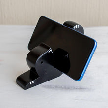 Load image into Gallery viewer, Cat-Shaped Phone Stand in Black - Black Cat | NOVICA