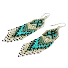 Load image into Gallery viewer, Long Beaded Waterfall Earrings - Santiago Kites | NOVICA