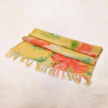 Load image into Gallery viewer, Hand Painted Cotton Shawl from Costa Rica - Poppy | NOVICA
