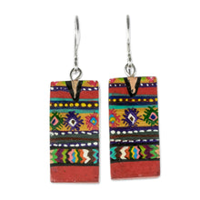 Load image into Gallery viewer, Artisan Painted Wood Earrings - San Juan Comalapa | NOVICA
