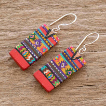 Load image into Gallery viewer, Artisan Painted Wood Earrings - San Juan Comalapa | NOVICA
