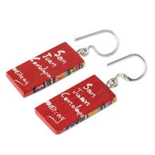 Load image into Gallery viewer, Artisan Painted Wood Earrings - San Juan Comalapa | NOVICA