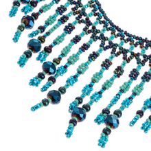 Load image into Gallery viewer, Hand Crafted Blue Beaded Necklace - Symphony of Color in Blue | NOVICA