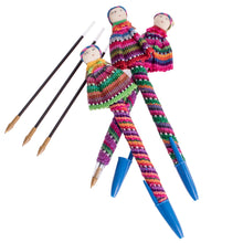 Load image into Gallery viewer, Handmade Worry Doll Pens (Set of 3) - Quitapenas | NOVICA