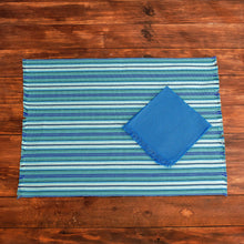 Load image into Gallery viewer, Handwoven Guatemalan Cotton Placemats & Napkins (set for 4) - Sandy Shore | NOVICA