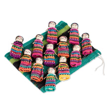 Load image into Gallery viewer, 12 Guatemala Handcrafted Cotton Worry Doll Figurines - A Dozen Friends | NOVICA