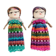 Load image into Gallery viewer, 12 Guatemala Handcrafted Cotton Worry Doll Figurines - A Dozen Friends | NOVICA