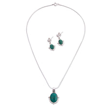 Load image into Gallery viewer, Chrysocolla jewelry set - Mystique | NOVICA