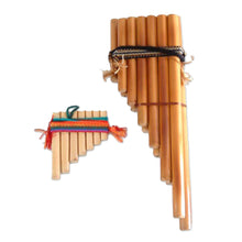 Load image into Gallery viewer, Hand Crafted Bamboo Wind Instrument Zampona Panpipes (Pair) - Inca Serenade | NOVICA
