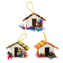 Load image into Gallery viewer, Peru Handmade Christmas Tree Ornament Se - Andean Houses | NOVICA