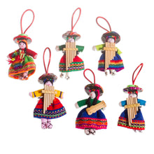 Load image into Gallery viewer, Cotton ornaments (Set of 6) - Girl Choir | NOVICA