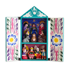 Load image into Gallery viewer, Ceramic Retablo Folk Art Religious Retablo Handmade in Peru - Christmas in Quinua | NOVICA
