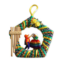 Load image into Gallery viewer, Ornaments (Set of 6) - Musical Wreath | NOVICA
