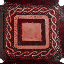 Load image into Gallery viewer, Squared Brown Hand Tooled Peruvian Leather Catchall - Lasso Window | NOVICA