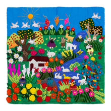 Load image into Gallery viewer, Applique Wall Hanging Andean Folk Art - A Spring Day | NOVICA