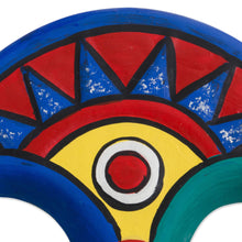 Load image into Gallery viewer, Peruvian Hand Made Colorful Mask Sculpture - Tumi Face | NOVICA