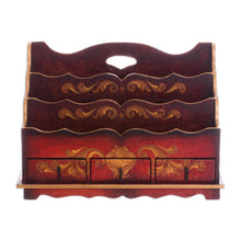 Load image into Gallery viewer, Wood Letter Holder and Desk Organizer Handmade in Peru - Country Estate | NOVICA