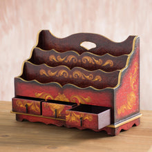 Load image into Gallery viewer, Wood Letter Holder and Desk Organizer Handmade in Peru - Country Estate | NOVICA