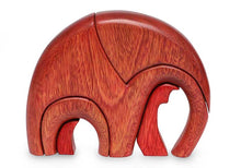 Load image into Gallery viewer, Hand Made Wood Elephant Sculpture from Peru - Sunset Elephant | NOVICA