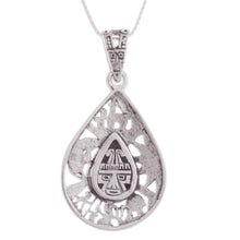 Load image into Gallery viewer, Chrysocolla Pendant Necklace - Sun and Moon | NOVICA