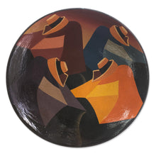 Load image into Gallery viewer, Ceramic plate - Four Hats | NOVICA
