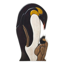 Load image into Gallery viewer, Penguin Ishpingo Wood Sculpture Carving from Peru - Mother Penguin | NOVICA