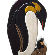 Load image into Gallery viewer, Penguin Ishpingo Wood Sculpture Carving from Peru - Mother Penguin | NOVICA