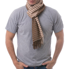 Load image into Gallery viewer, 100% alpaca men's scarf - Arequipa Adventure | NOVICA