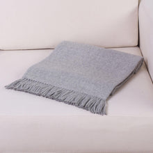 Load image into Gallery viewer, Alpaca Wool Solid Grey Throw Blanket - Cozy Light Gray | NOVICA