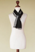 Load image into Gallery viewer, Unique Alpaca Wool Patterned Scarf - Peruvian Nocturne | NOVICA