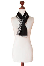 Load image into Gallery viewer, Unique Alpaca Wool Patterned Scarf - Peruvian Nocturne | NOVICA