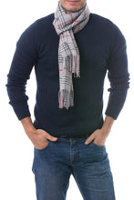 Load image into Gallery viewer, Men's Baby Alpaca Scarf from Peru - Misty Grey | NOVICA