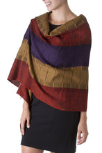 Load image into Gallery viewer, 100% alpaca shawl - Dahlias of Tarma | NOVICA