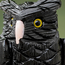 Load image into Gallery viewer, Onyx Bird Sculpture - Owl Guardian | NOVICA