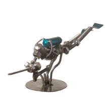 Load image into Gallery viewer, Recycled metal sculpture - Rustic Scuba Diver | NOVICA