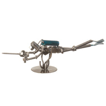 Load image into Gallery viewer, Recycled metal sculpture - Rustic Scuba Diver | NOVICA