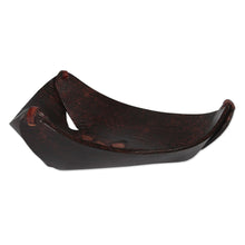 Load image into Gallery viewer, Artisan Crafted Dark Brown Leather Catchall from Peru - Caramel Pyramid Tattoo | NOVICA