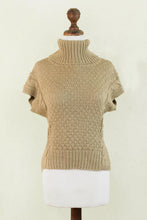 Load image into Gallery viewer, Sand Beige Alpaca Blend Turtleneck Sweater - Icas Coquette | NOVICA