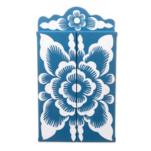 Load image into Gallery viewer, Handcrafted Christian Theme Christmas Retablo Diorama - Blue Andean Christmas | NOVICA
