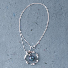 Load image into Gallery viewer, Fair Trade Peruvian Black Pearl and Sterling Silver Necklace - Dark Aura | NOVICA