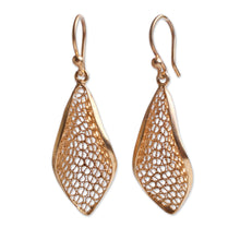 Load image into Gallery viewer, Handcrafted Filigree Gold Vermeil Earrings - Emerging | NOVICA