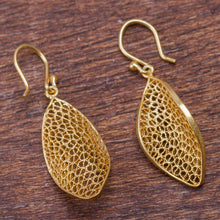 Load image into Gallery viewer, Handcrafted Filigree Gold Vermeil Earrings - Emerging | NOVICA