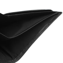 Load image into Gallery viewer, Men's Black Leather Cowboy Theme Wallet with Wool - Blue Night Rider | NOVICA